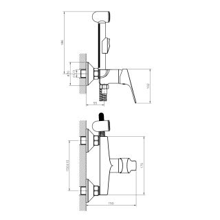 Гигиенический душ Rossinka RS29-52
